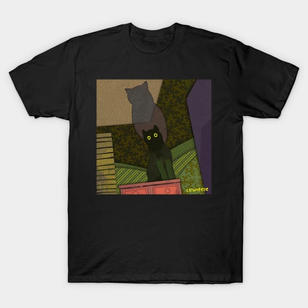 Paper Cut Cats Series! Shadow Boy T-Shirt by Catwheezie